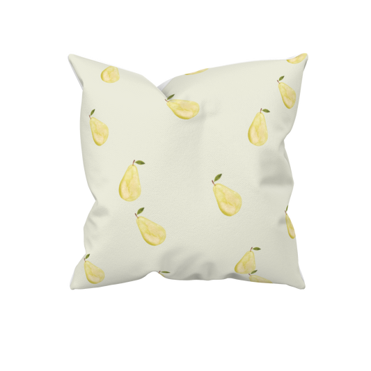 Dekokissen mit Birnenmuster | Creme