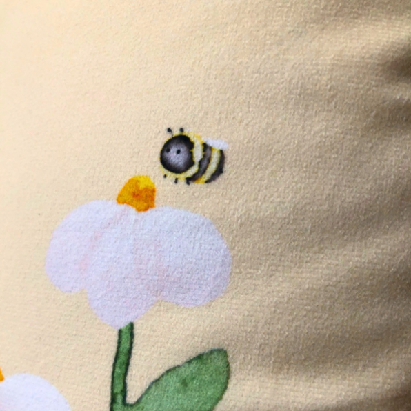 SALE – Kinderkissen Gänse & Gänseblümchen | Velours