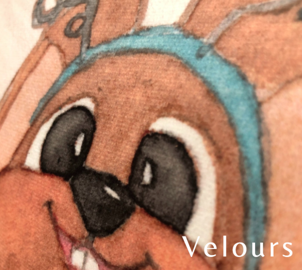 SALE – Kinderkissen Häschen mit Herzchen | Velours