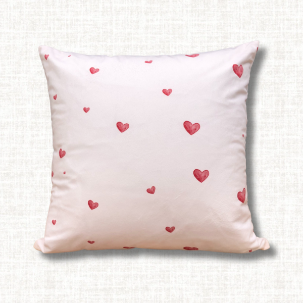 SALE – Kinderkissen Häschen mit Herzchen | Velours
