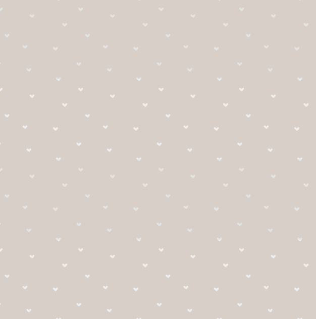 Muster Beige mit weißen Herzchen