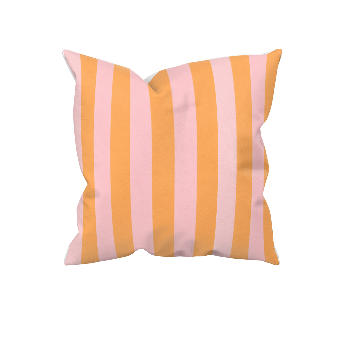 Dekokissen mit Streifen | Rosé-Orange