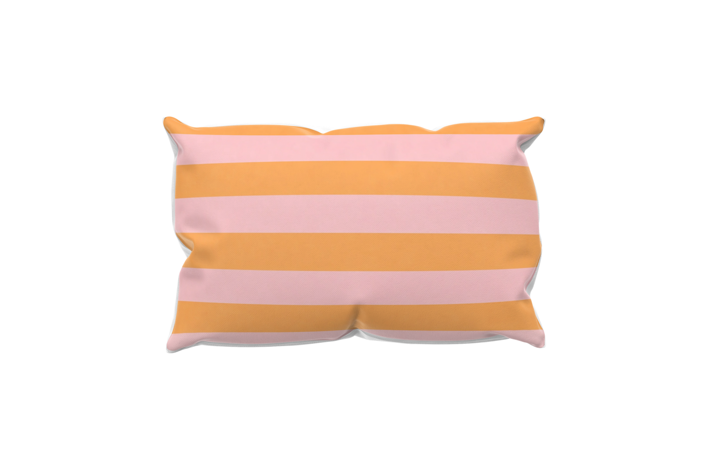Dekokissen mit Streifen | Rosé-Orange