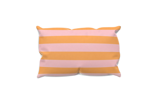 Dekokissen mit Streifen | Rosé-Orange