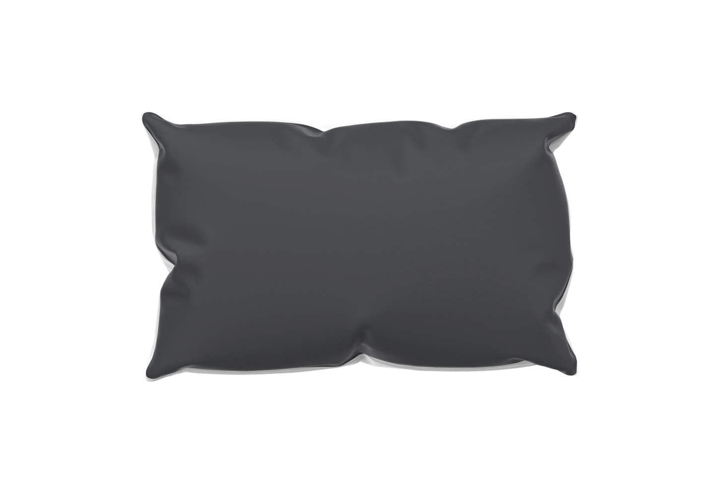 Dekokissen 60x40 cm in Anthrazit. Rechteckige Kissenhülle in modernem Dunkelgrau für Sofa, Gartenbank, Terrasse oder Outdoor-Lounge.