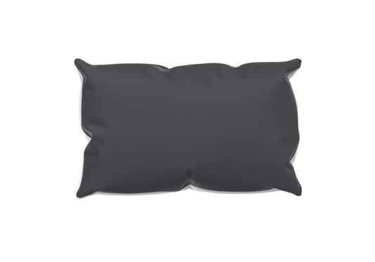 Dekokissen 60x40 cm in Anthrazit. Rechteckige Kissenhülle in modernem Dunkelgrau für Sofa, Gartenbank, Terrasse oder Outdoor-Lounge.