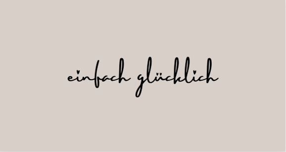 Dekokissen Beige | Schriftzug „einfach glücklich“