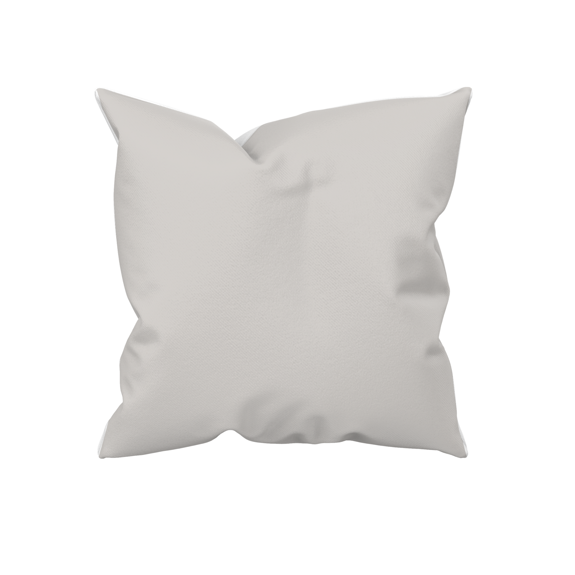 Hellgraues Kissen aus Baumwoll-Panama aus der Kollektion Leinen & Graphit – schlichtes Dekokissen in Hellgrau für Sofa, Schlafzimmer oder Sitzbank.