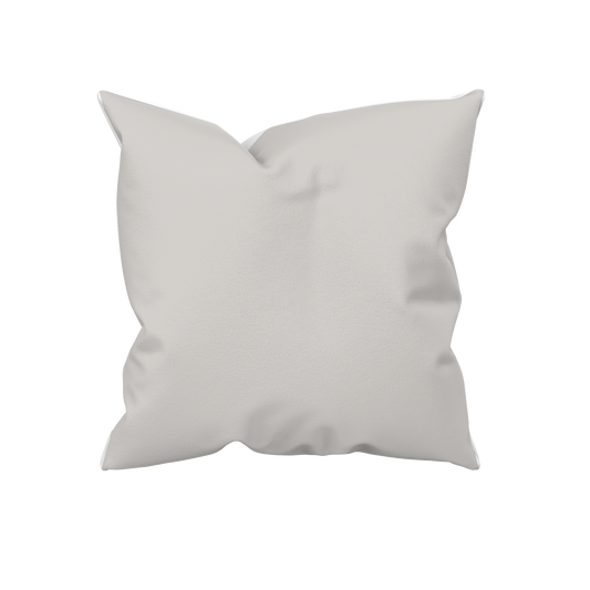 Hellgraues Kissen aus Baumwoll-Panama aus der Kollektion Leinen & Graphit – schlichtes Dekokissen in Hellgrau für Sofa, Schlafzimmer oder Sitzbank.