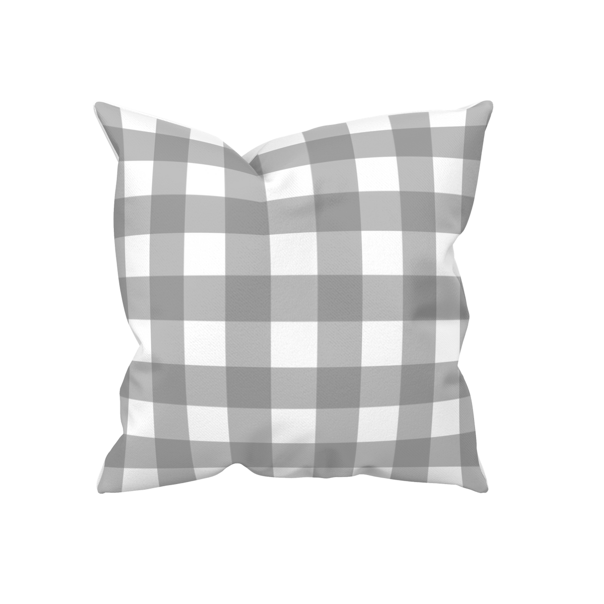 Kariertes Kissen in Grau und Weiß 40 x 40 cm – Dekokissen mit Karomuster im modernen Landhausstil von Kissenglück