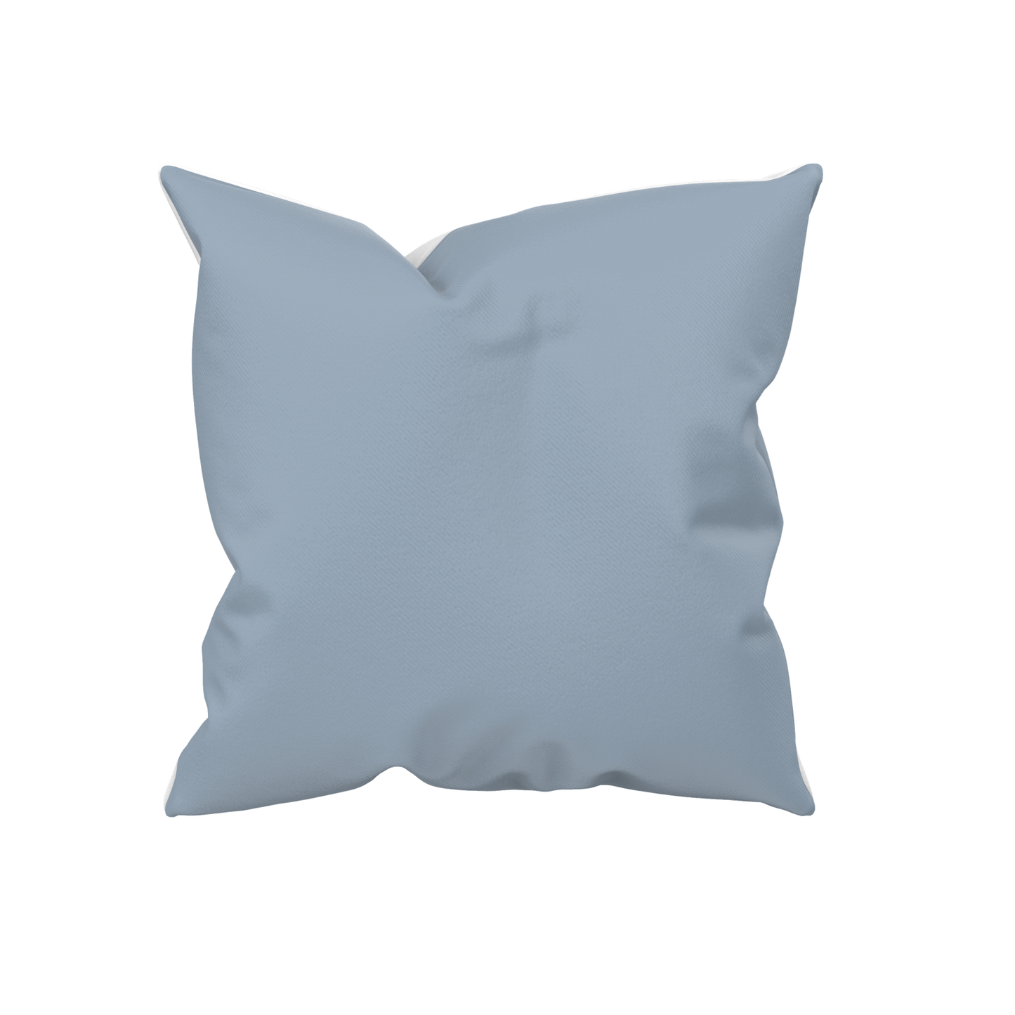 Einfarbige Kissenhülle in Nebelblau als Ergänzung zur Kollektion Schwalbe & Nebelblau.